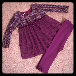 Bonnie Jean Purple Legging Set